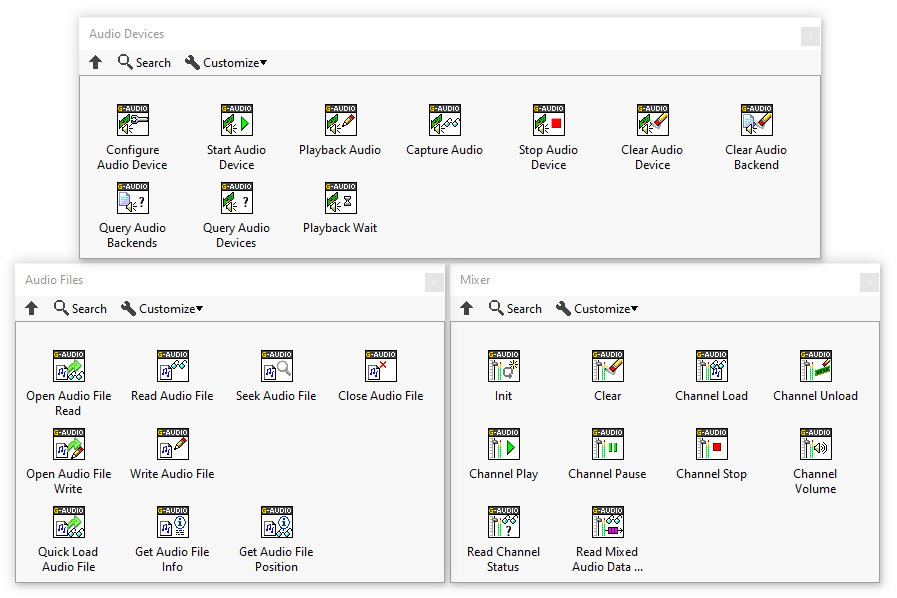 The G-Audio library API